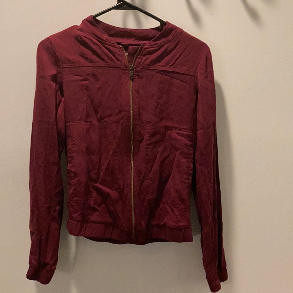 Burgendy merona full zip up jacket